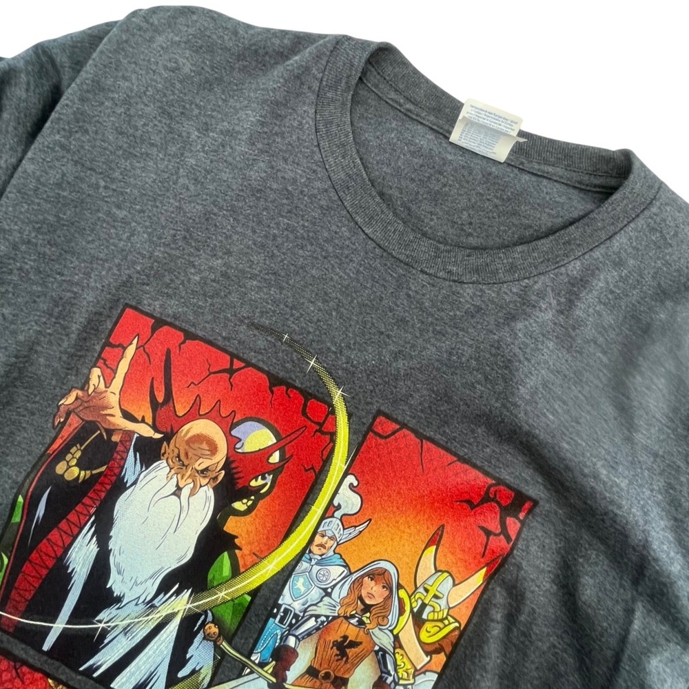 Dungeons & Dragons Mens Graphic T Shirt XL Heather Gray Fantasy Gamer Wizard D&D